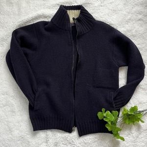 Pankara Oversized Sweater Jacket Mens Size‎ L Navy Long Sleeve Full zip